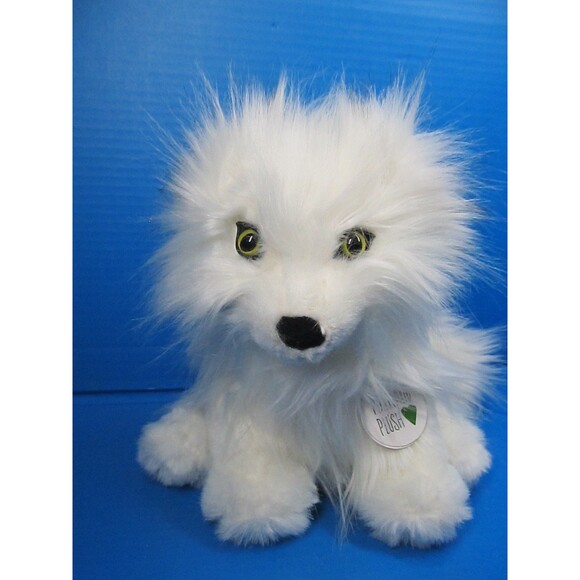 Portland Plush Aurora the Arctic Fox White Fluffy Plush 12" Realistic w/Tag - Picture 1 of 10